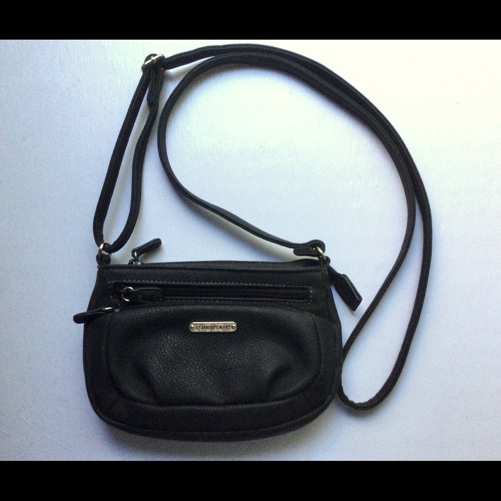 St John’s Bay Matte Black PU Leather Crossbody Bag
